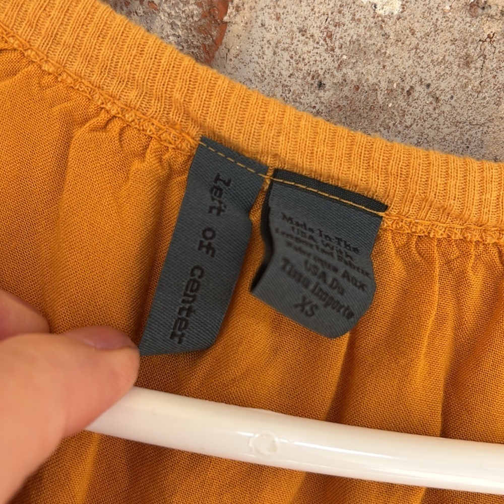 Anthropologie Left of Center Mustard Yellow Long Sleeve Top - Picture 7 of 10